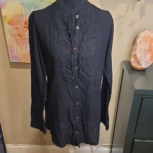 Black Button-Up Blouse